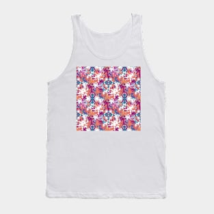 Multicoloured contemporary flower vibes pattern Tank Top